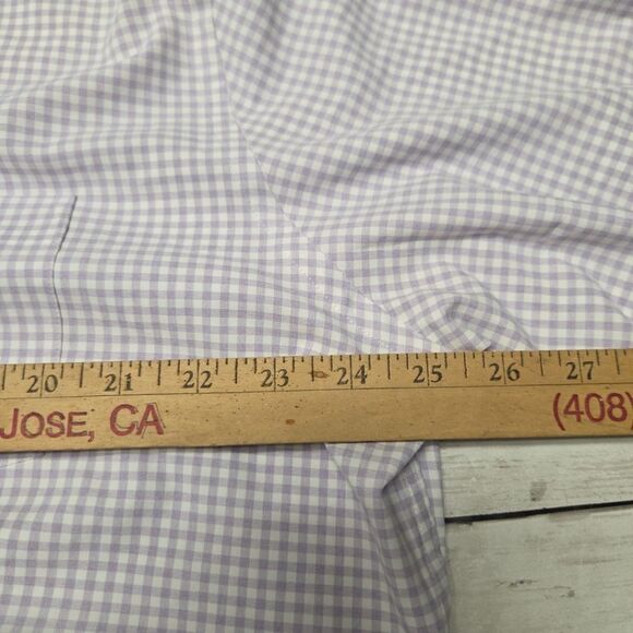 Peter Millar Summer Comfort Purple Performance Gingham Button Down Shirt Size XL - Picture 6 of 10